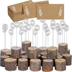 Rustic Wood Place Card Holders (120)